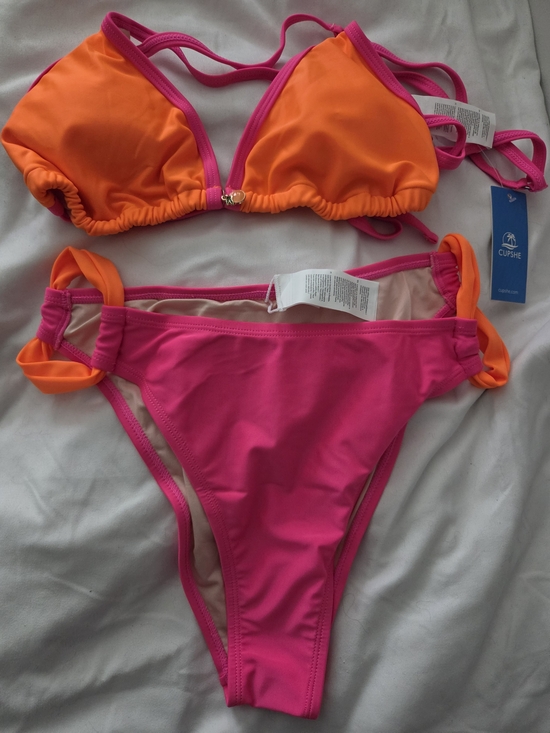 Cupshe Other - Cupshe Neon Pink & Orange  Two-Piece Bikini Small